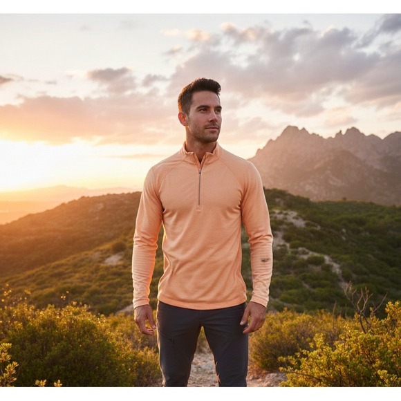 lululemon athletica Other - Lululemon Metal Vent Tech Shirt Men's Size XL Orange 1/2Zip Pullover Long Sleeve